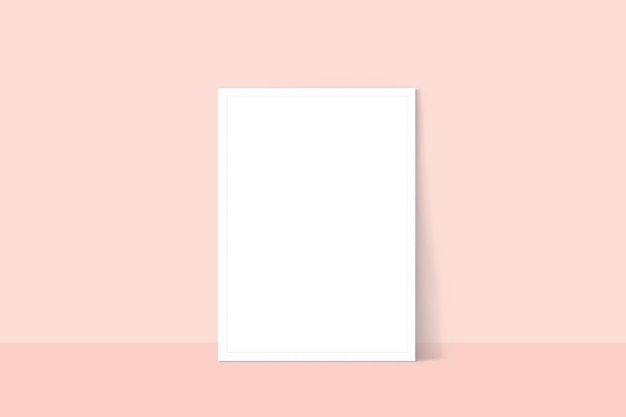 Poster mockup su sfondo rosa