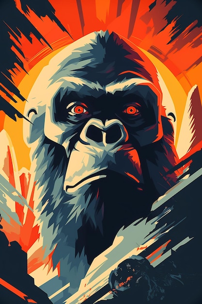 poster per i gorilla delle scimmie