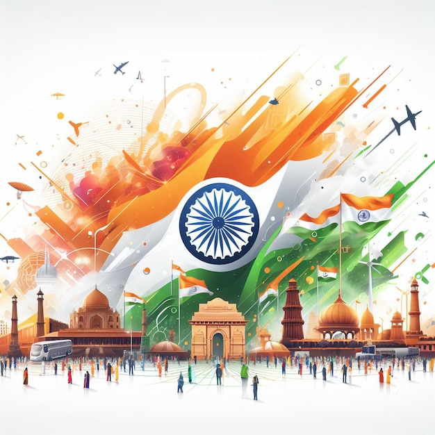 Poster per la Giornata della Repubblica dell'IndiaFlyerBannerFree Foto e sfondo