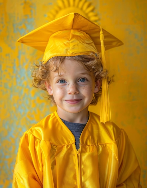 Poster per la laurea di un bambino il tema è il futuro è luminoso Usa luminoso