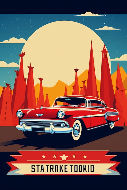 poster per lo spettacolo di auto d'epoca