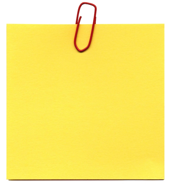 Postit giallo isolato