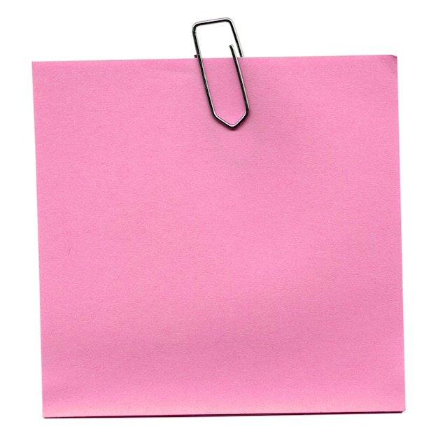 Postit rosa isolato