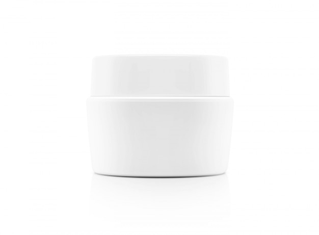 POT crema cosmetico bianco d&#39;imballaggio in bianco isolato