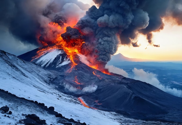 Potente eruzione vulcanica