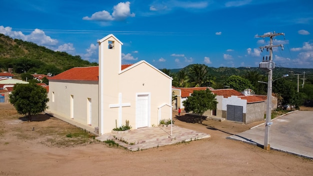 Povoado Barra, Rio Grande do Norte, Brasile - 12 marzo 2021: Town bar town. Città di Barra città dove è stato registrato il film Bacurau