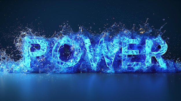 Power Liquid 3D Typography (tipografia 3D a liquido di potenza).