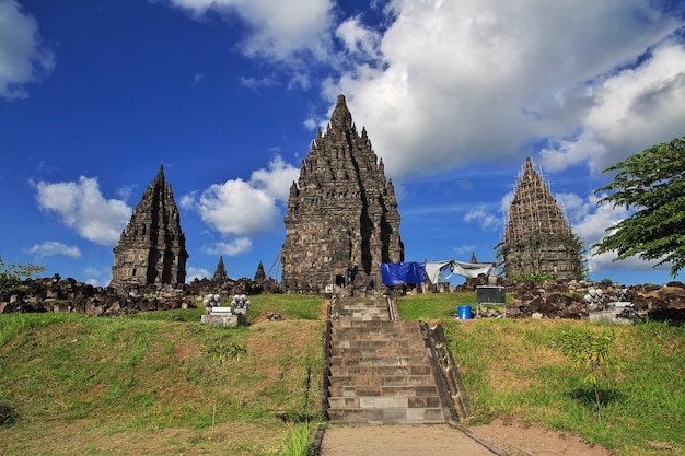 Prambanan è un tempio indù a Yogyakarta, Java, Indonesia