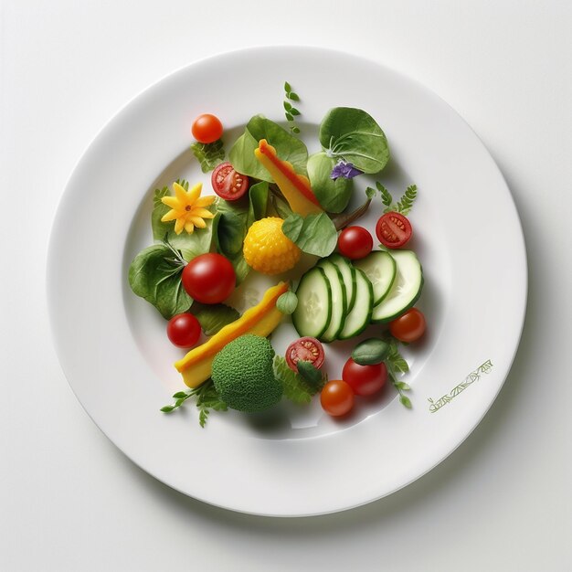 Pranzo cibo delicato pieno di verdure carne fresca piena di colori gustosi