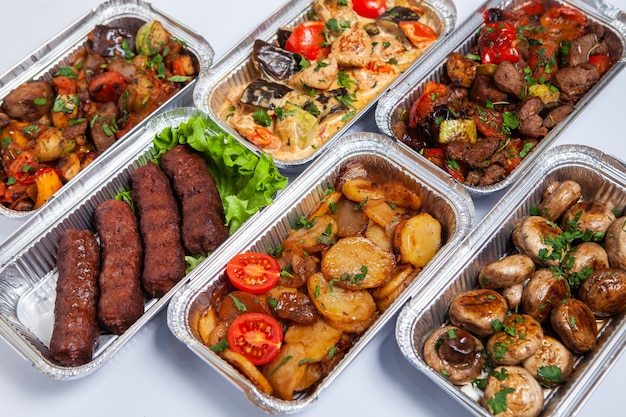 Pranzo di lavoro in eco plastica contenitore in pronta consegna