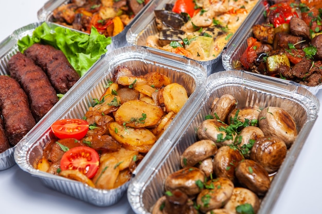 Pranzo di lavoro in eco plastica contenitore in pronta consegna