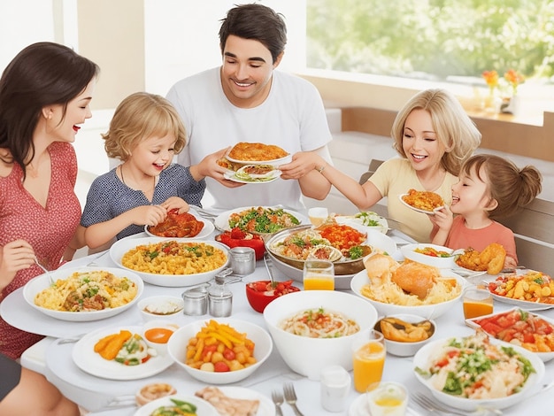 Pranzo in famiglia Generativo Ai