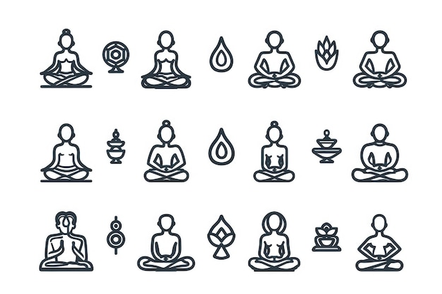 Praticante di yoga in postura di loto