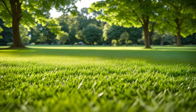 Prato verde con erba fresca all'aperto Trama di sfondo erba primavera natura