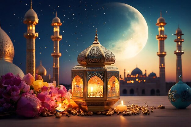 Pregare la forza in profondità Ramadan Background Design