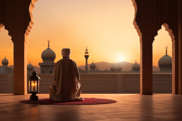 Preghiere in vari ambienti casa moschea all'aperto