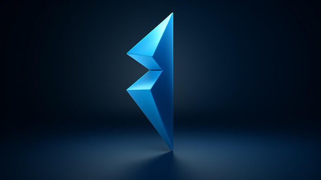 Premio icona blu soffice freccia 3D in alto a destra