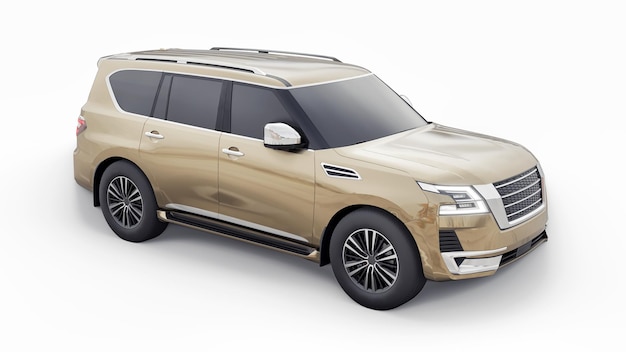 Premium Family SUV auto isolata su sfondo bianco rendering 3d