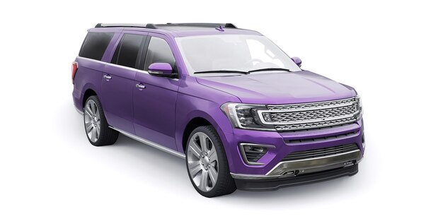 Premium Family SUV isolato su sfondo bianco rendering 3d