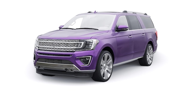 Premium Family SUV isolato su sfondo bianco rendering 3d