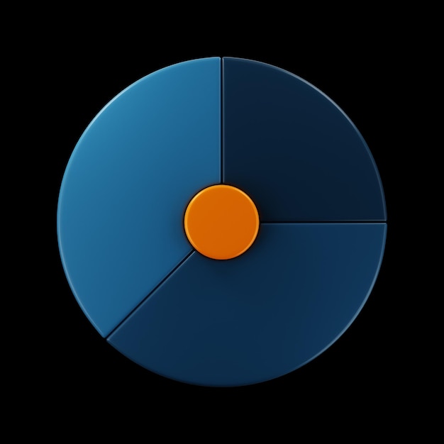 Premium statistic chart finance icon 3d rendering on isolated background