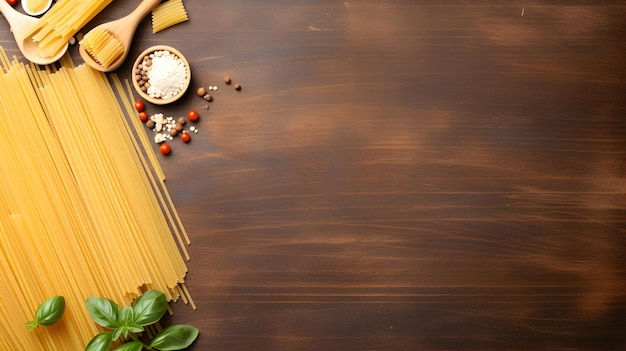 Preparazione della pasta distesa con un cucchiaio di legno