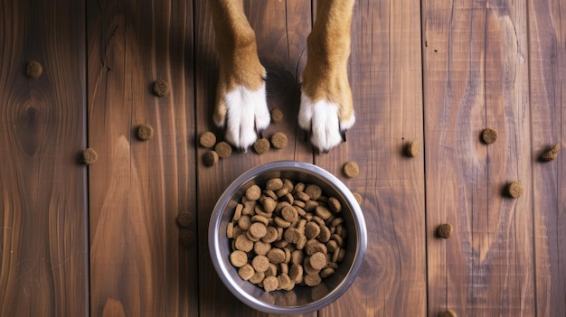 Preparazione di pasti equilibrati per cani con ingredienti naturali per alimenti per animali domestici