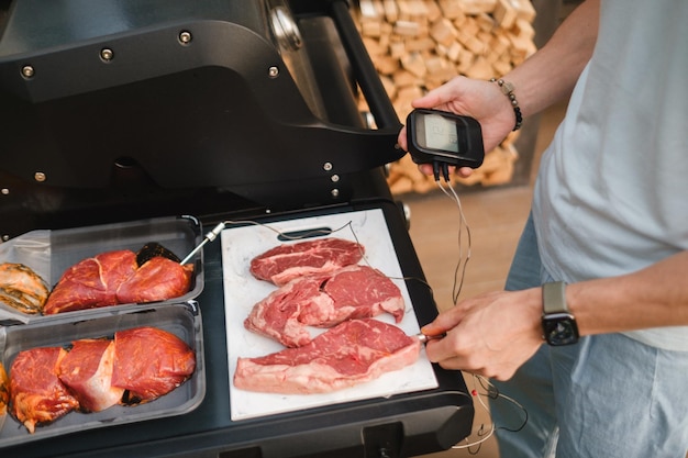 Preparazione per Cottura della carne su griglia aperta con controllo della temperatura