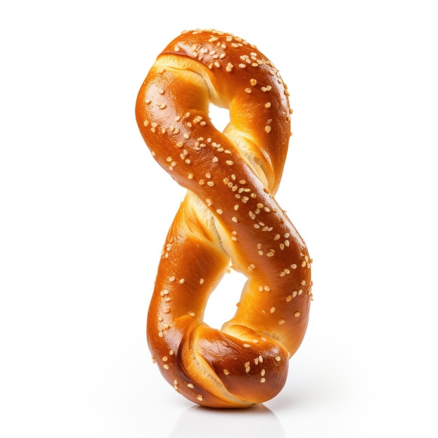 pretzel isolato su bianco