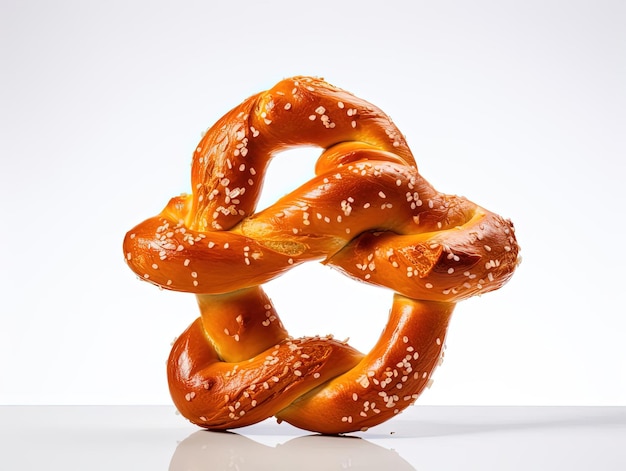 pretzel tedesco su sfondo bianco