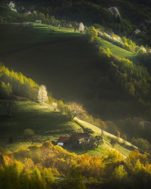 Primavera nei villaggi di montagna vicino a Brasov