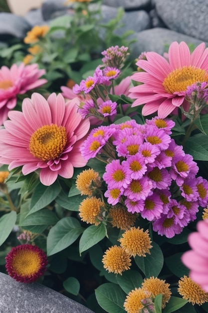 Primo piano Bella natura retrò con fiori rosa