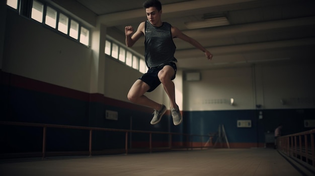 Primo piano del concetto di velocità di salto