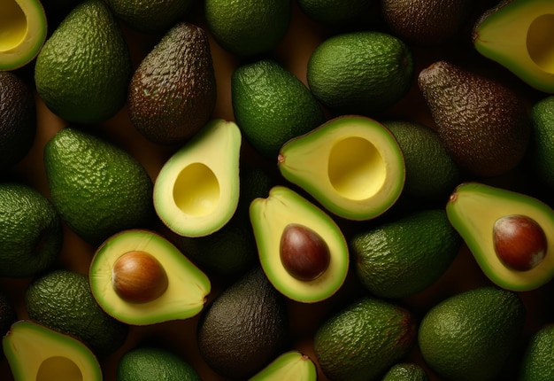 Primo piano del frutto tropicale fresco dell'avocado