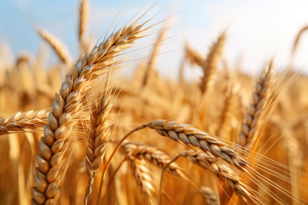 Primo piano del grano sul campo