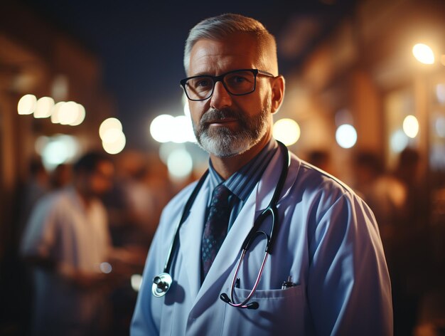 Primo piano del medico in ospedale