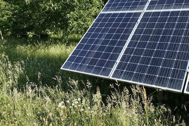 Primo piano del modulo fotovoltaico del pannello di energia solare