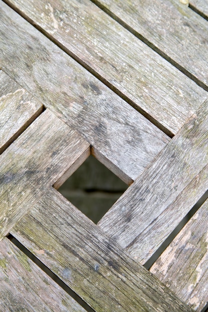 Primo piano del tavolo in legno