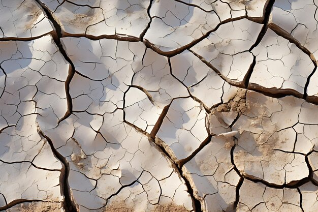 Primo piano del terreno desertico incrinato