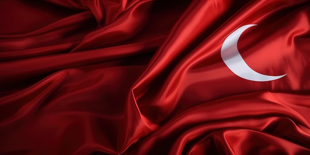 Primo piano della bandiera della Turchia