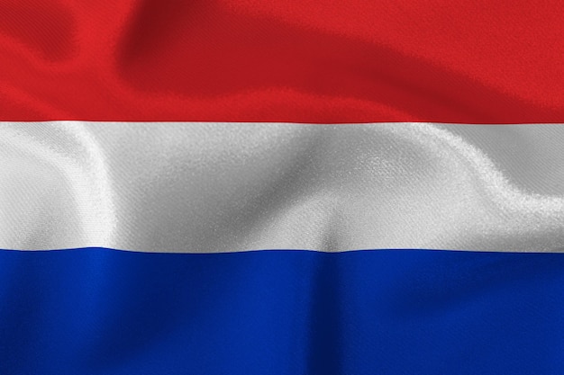Primo piano della bandiera dello stato dei Paesi Bassi