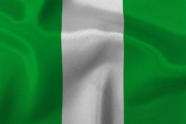 Primo piano della bandiera dello stato della Nigeria