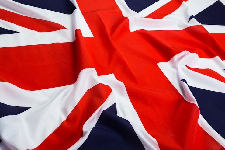 Foto primo piano della bandiera union jack