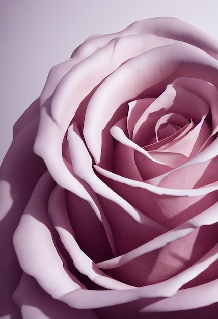 Primo piano della bella rosa rosa 3d'illustrazione