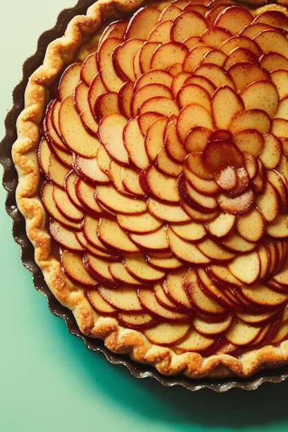 Primo piano della crostata di mele