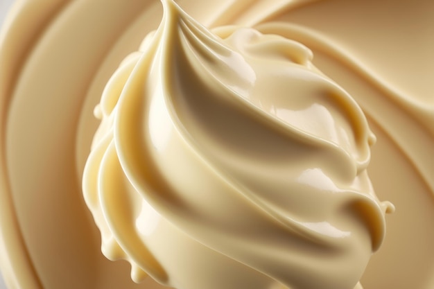 Primo piano della texture crema AI generato