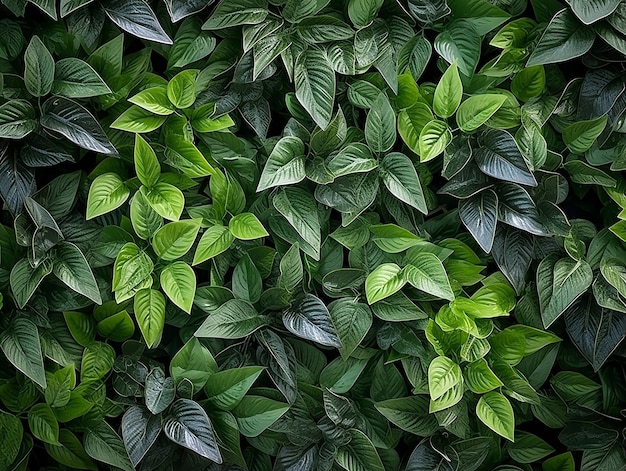 Primo piano delle foglie verde scuro Foto di struttura