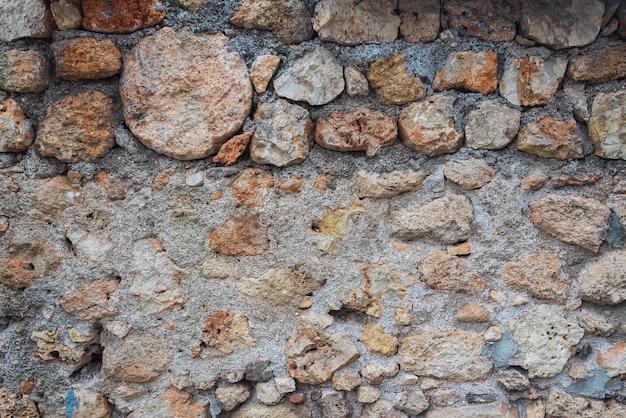 Primo piano delle pareti in pietra sfondo di pietra