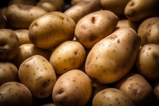 Primo piano delle patate