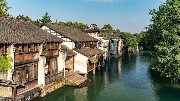 Primo piano dello scenario di Wuzhen in Cina